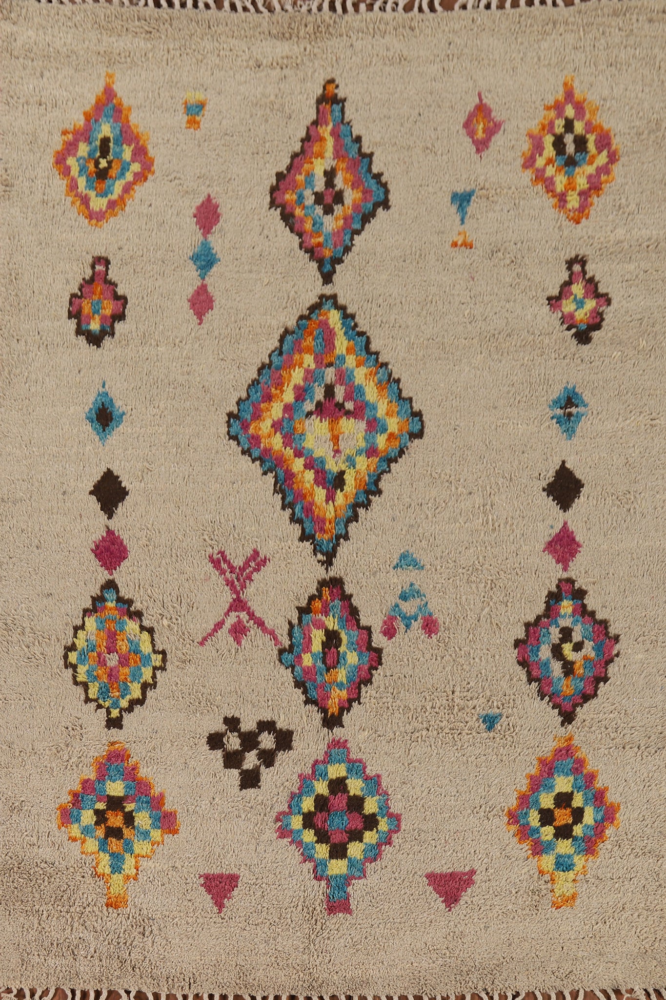 Geometric Plush Moroccan Wool Area Rug 6x9