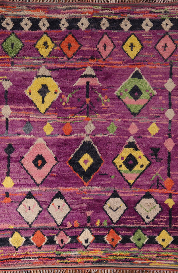 Handmade Plush Moroccan Living Room Area Rug 6x10
