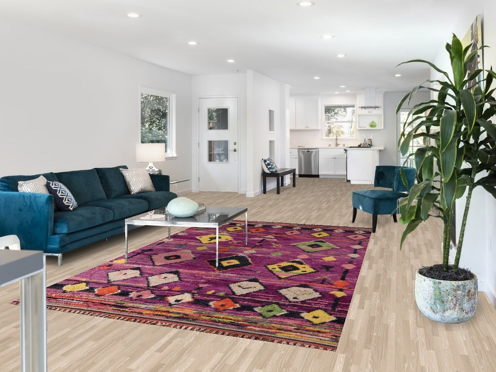 Handmade Plush Moroccan Living Room Area Rug 6x10