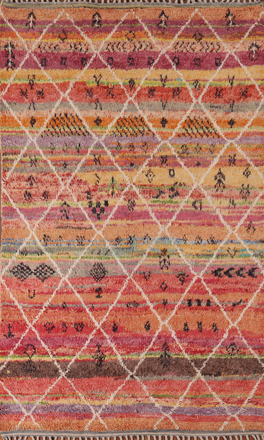 Colorful Trellis Moroccan Oriental Area Rug 5x9