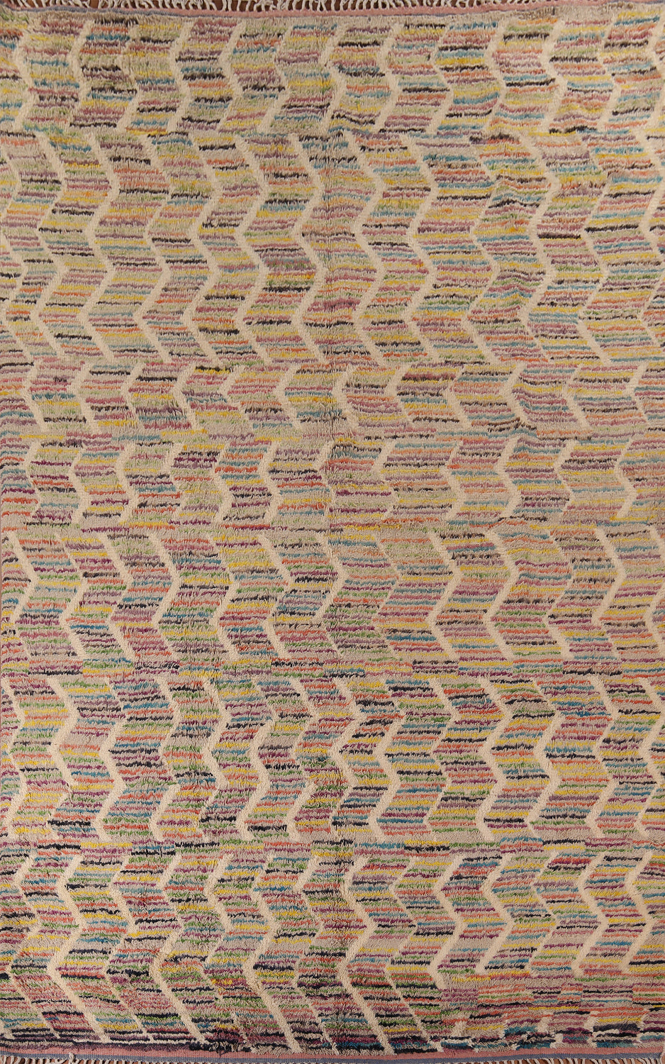 All-Over Colorful Moroccan Oriental Large Rug 10x14