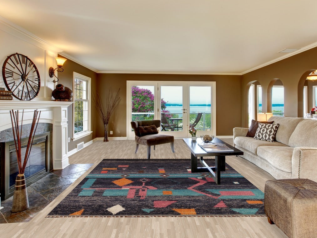 Geometric Plush Moroccan Wool Area Rug 8x10