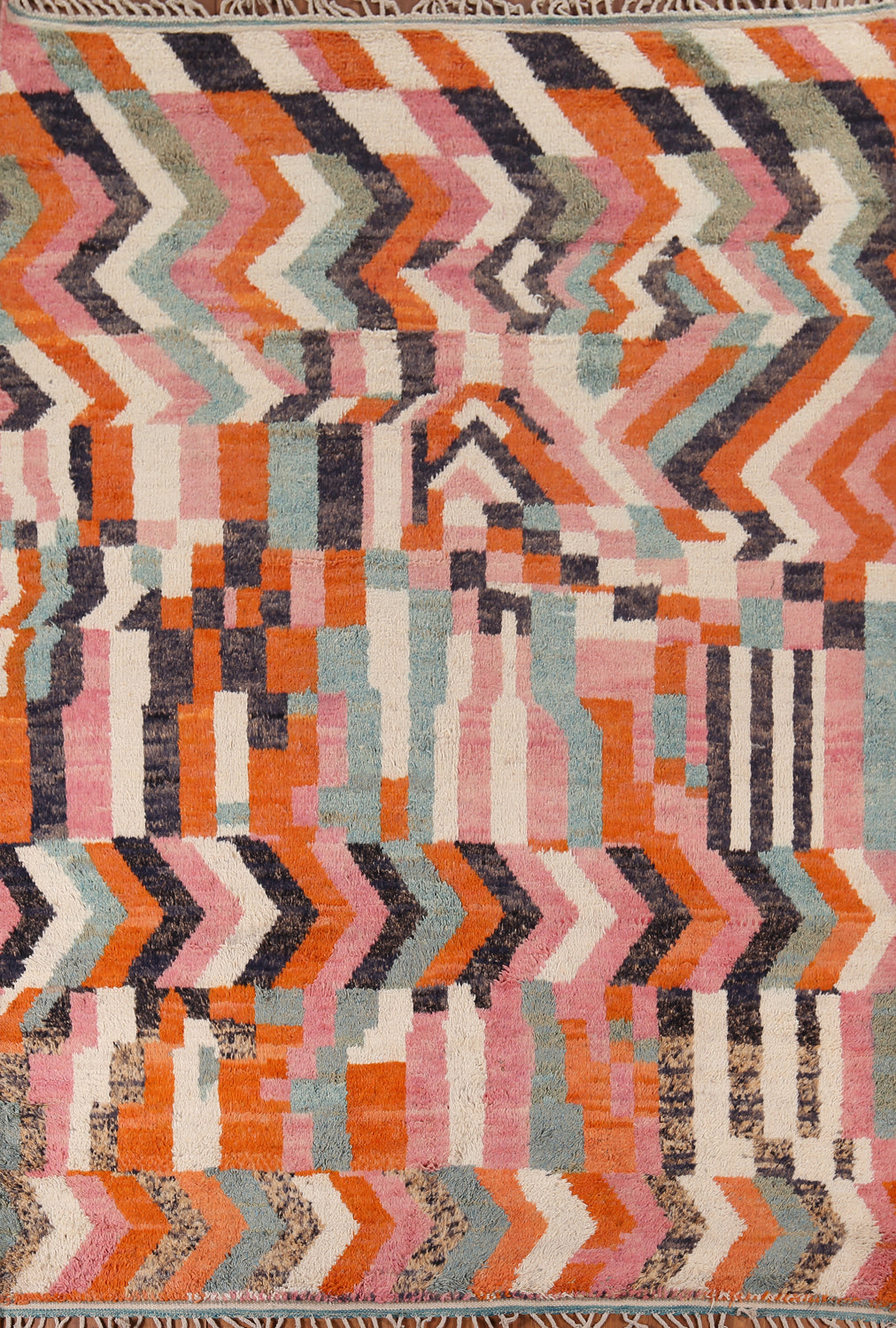 Multicolor Plush Moroccan Oriental Area Rug 8x11