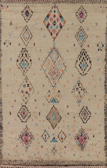 Geometric Plush Moroccan Oriental Area Rug 7x10