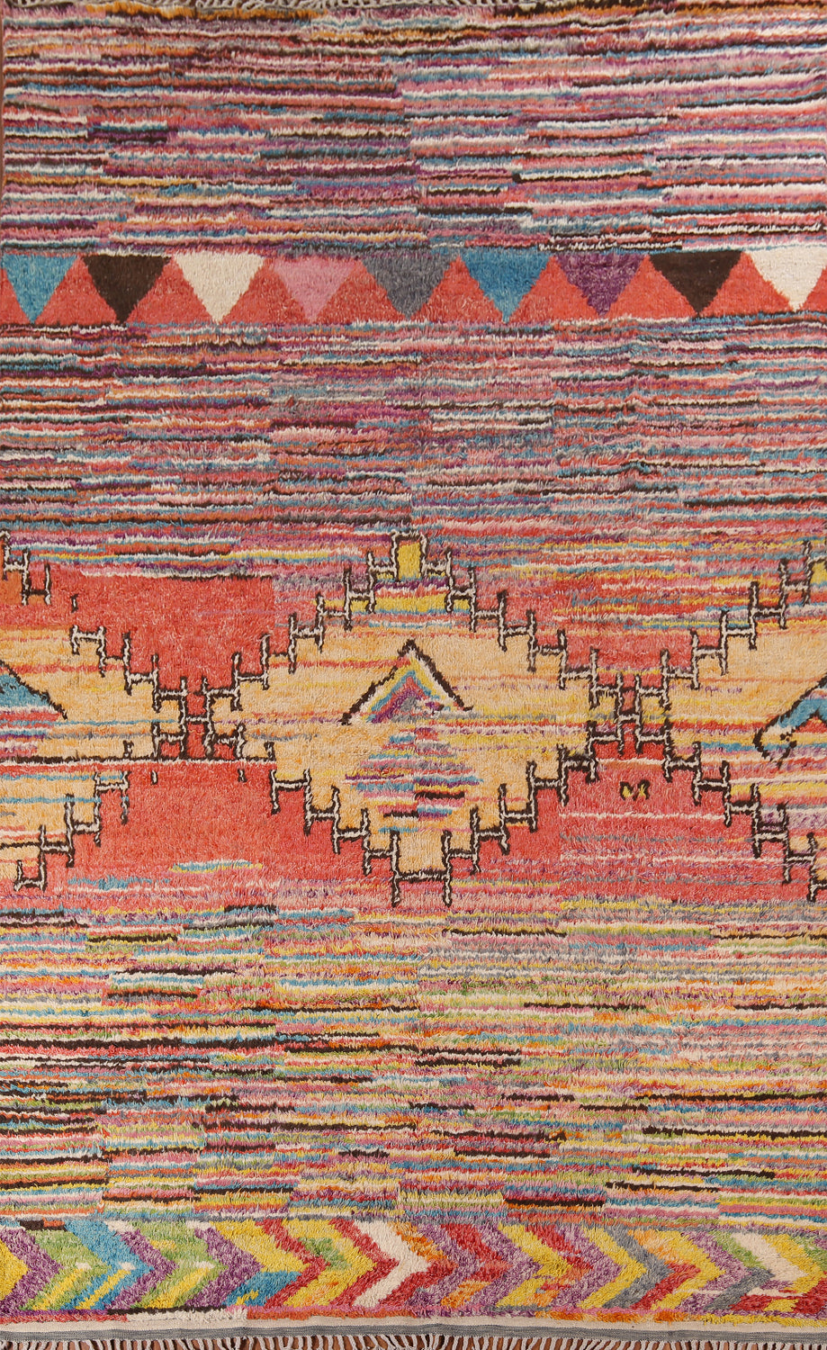 Colorful Moroccan Oriental Large Rug 9x14