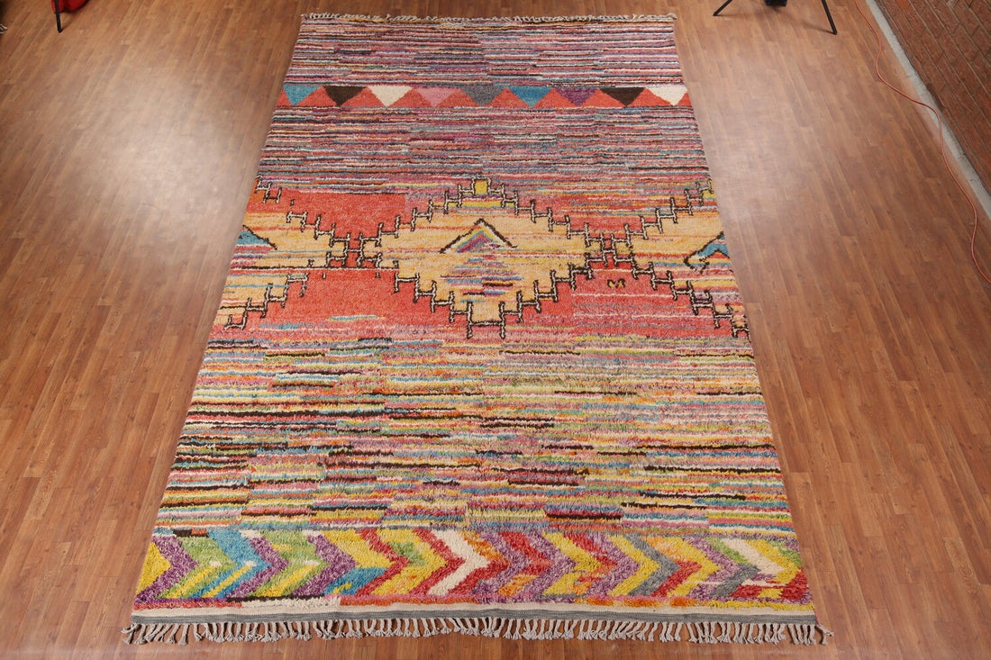 Colorful Moroccan Oriental Large Rug 9x14