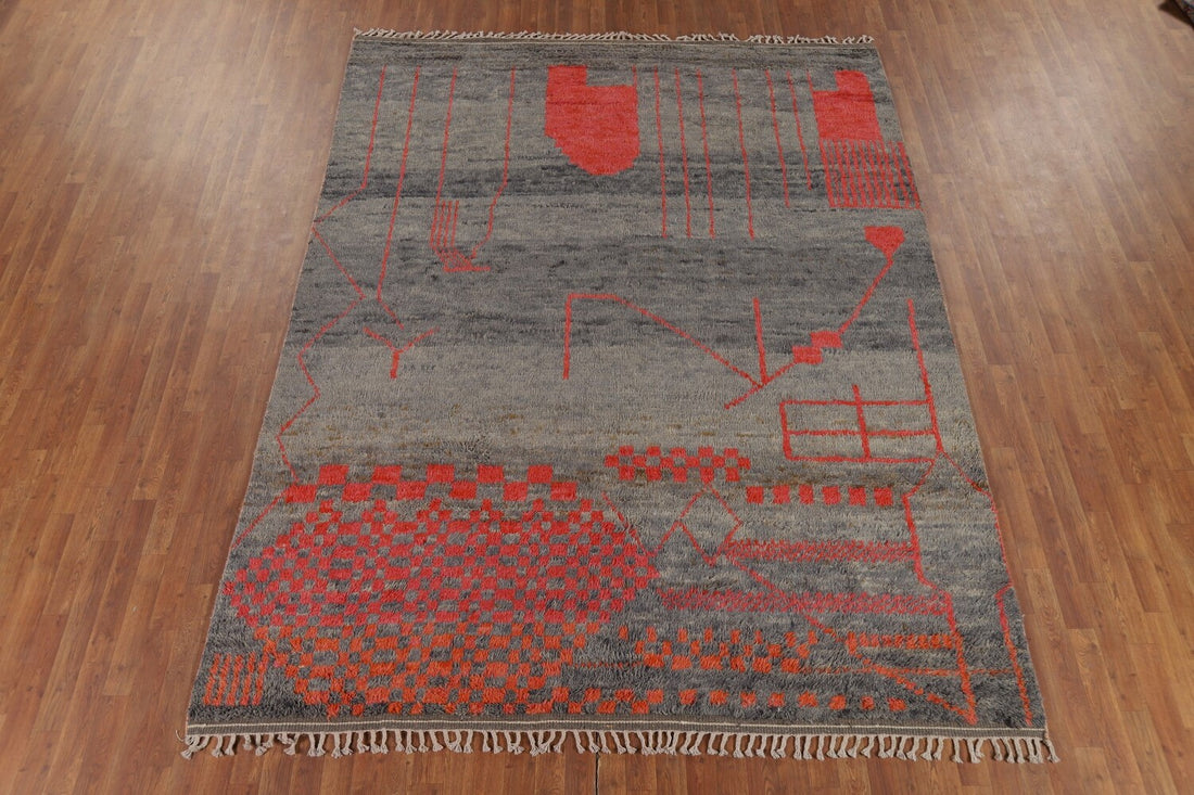Handmade Wool Moroccan Oriental Area Rug 8x11