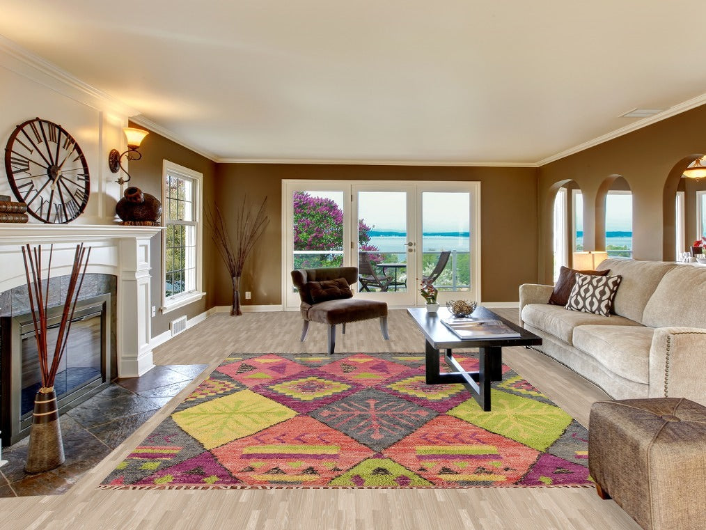 Plush Colorful Moroccan Oriental Area Rug 8x11