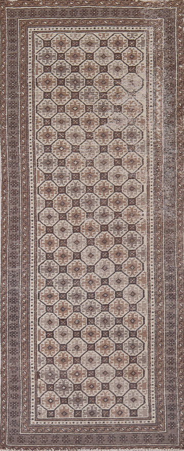 Distressed Wool Balouch Persian Runner Rug 3x9