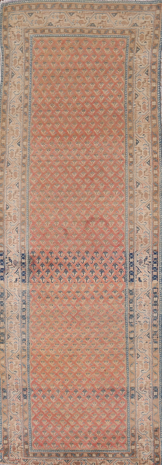 Distressed Wool Botemir Persian Runner Rug 3x10