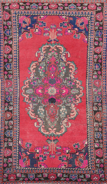 Vintage Wool Balouch Persian Rug 4x7