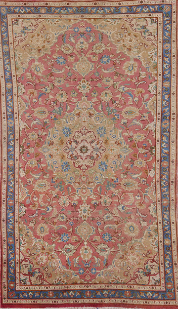 Floral Pink Kashmar Persian Rug 4x7