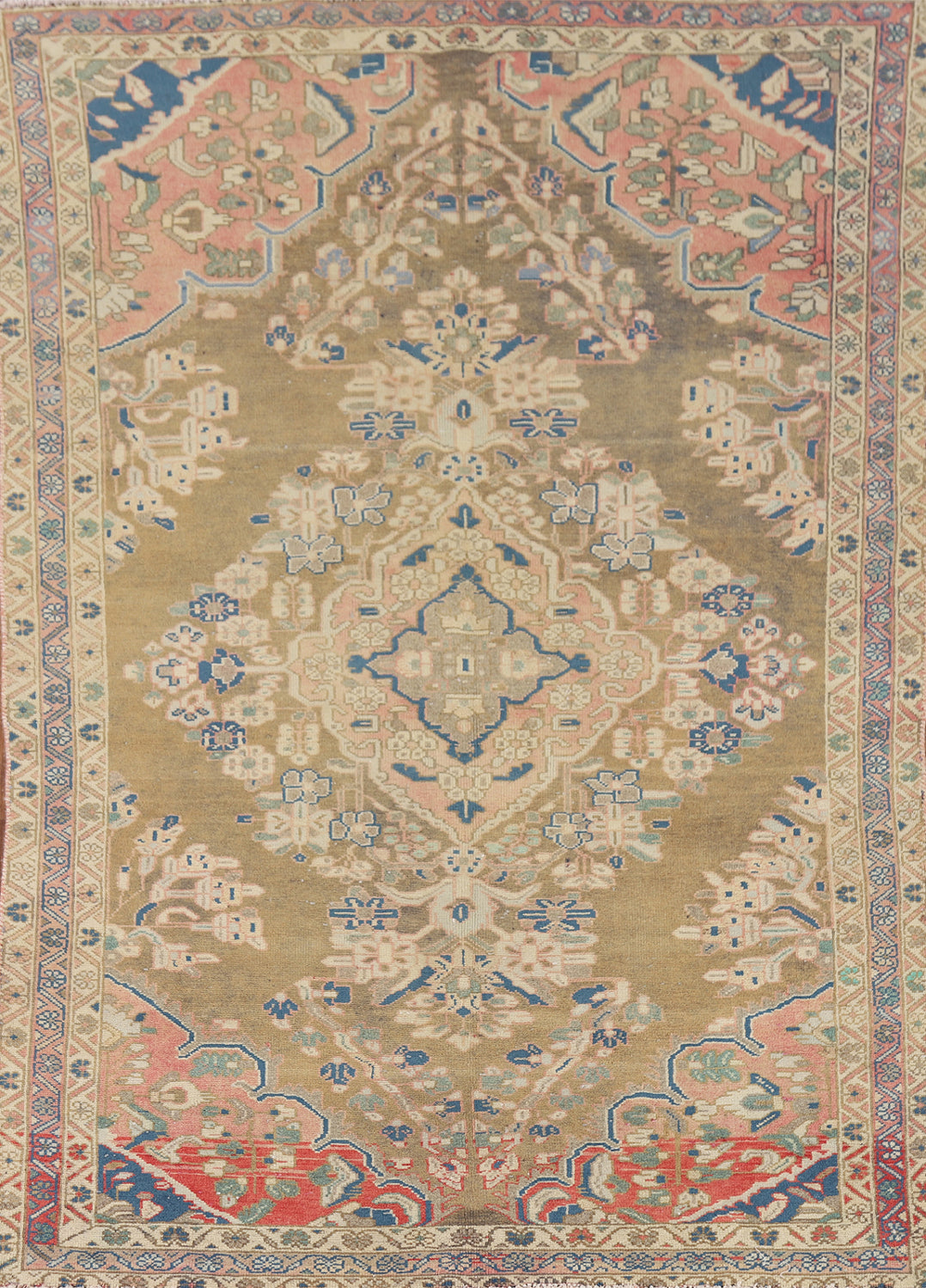 Vintage Wool Tabriz Persian Rug 4x6