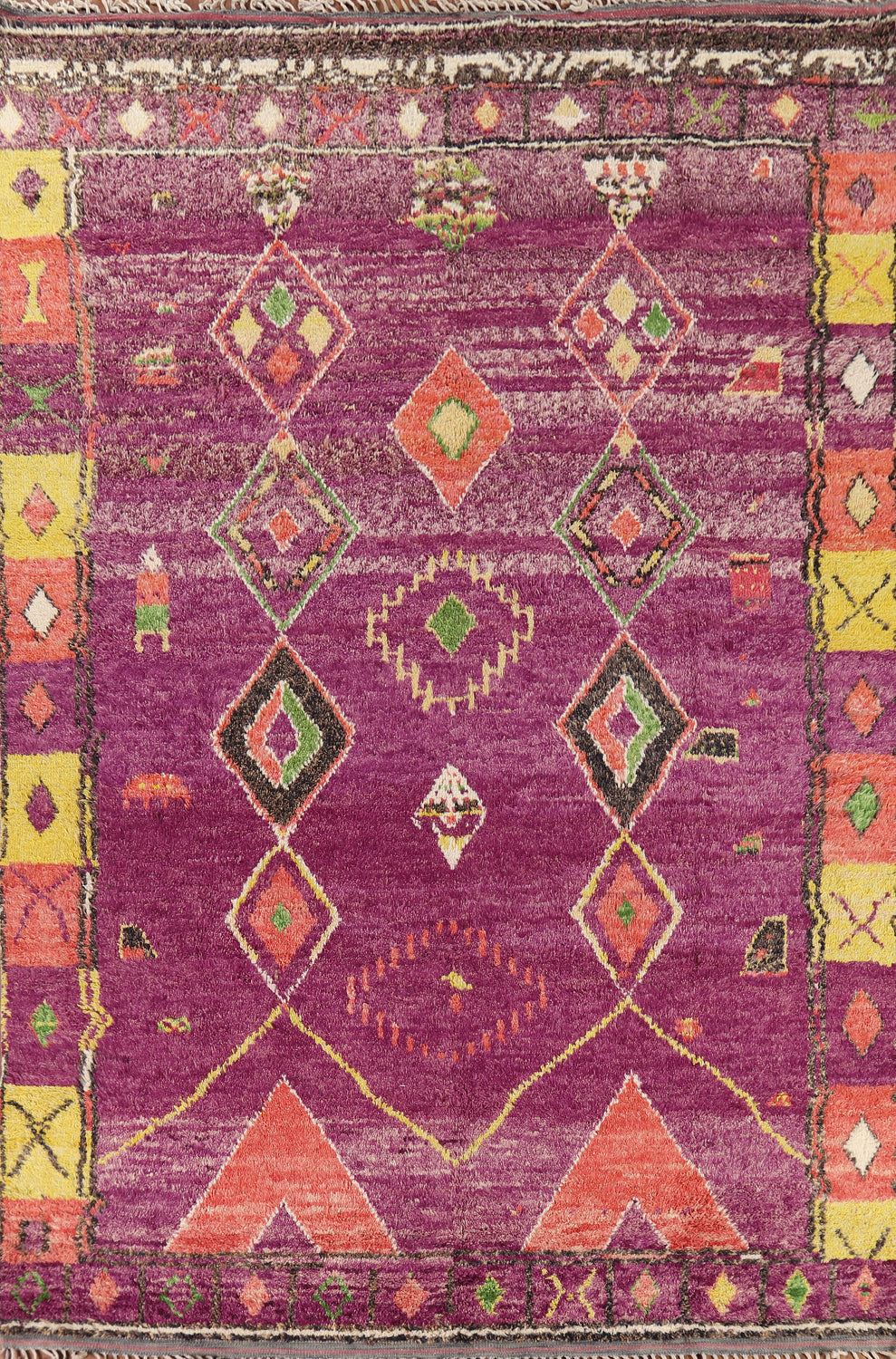 Purple Geometric Moroccan Oriental Area Rug 9x13
