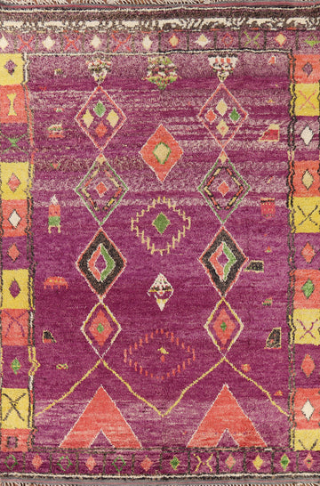 Purple Geometric Moroccan Oriental Area Rug 9x13