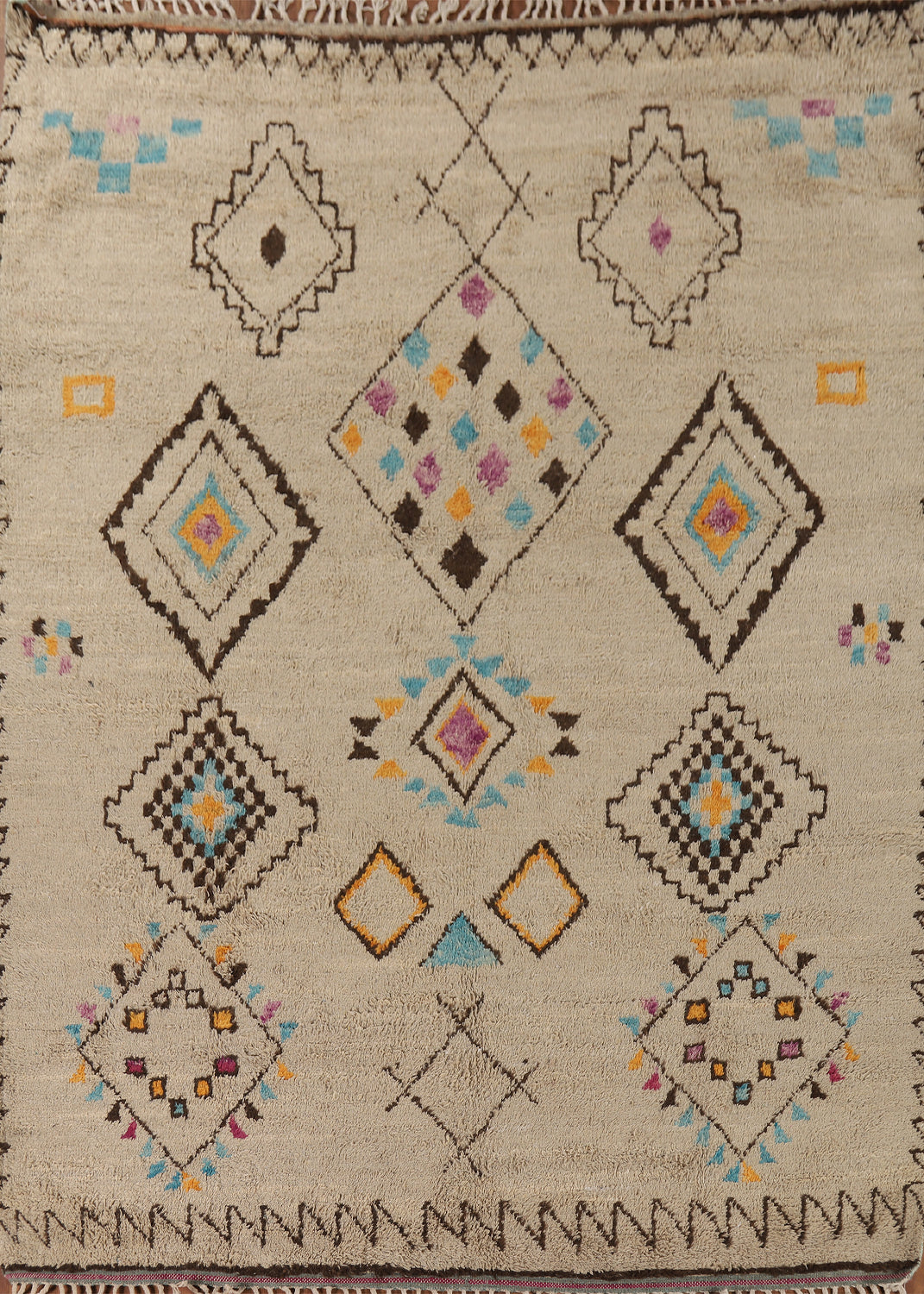 Handmade Wool Moroccan Oriental Area Rug 8x11
