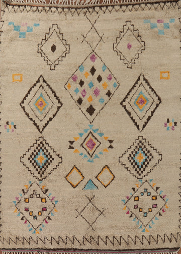 Handmade Wool Moroccan Oriental Area Rug 8x11