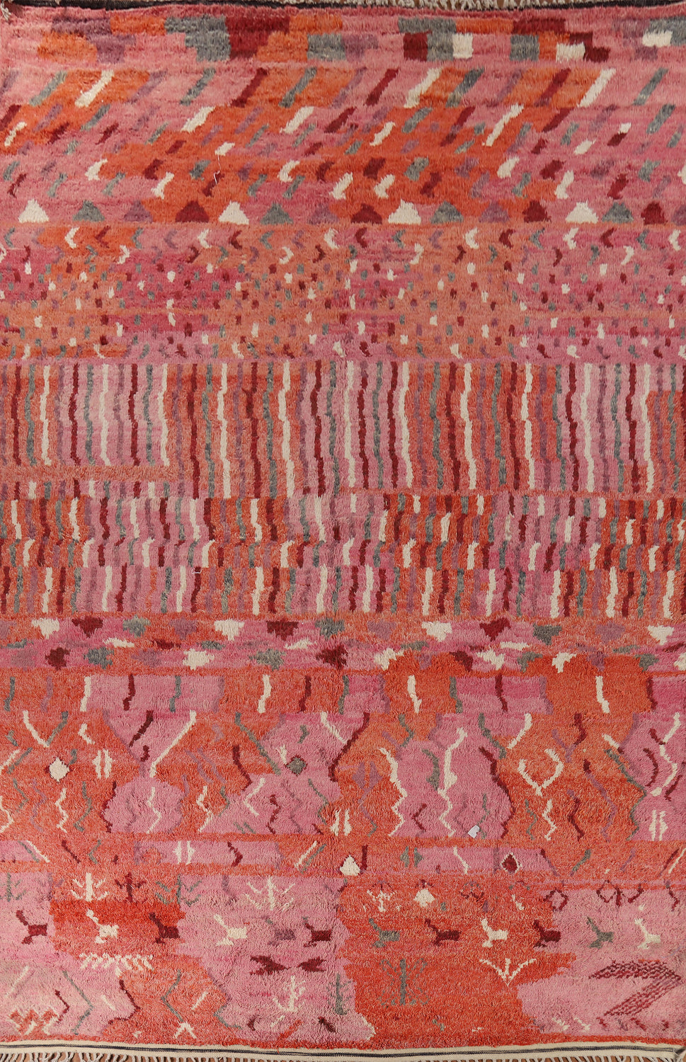Orange & Pink Moroccan Large Rug 12x18
