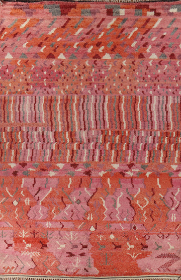 Orange & Pink Moroccan Large Rug 12x18