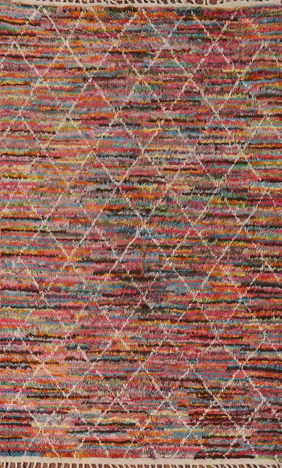 All-Over Trellis Moroccan Wool Area Rug 6x10