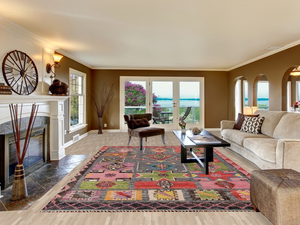Geometric Moroccan Oriental Area Rug 8x13