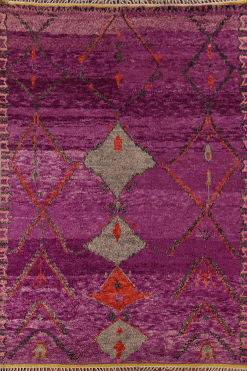 Purple Plush Moroccan Wool Area Rug 9x13