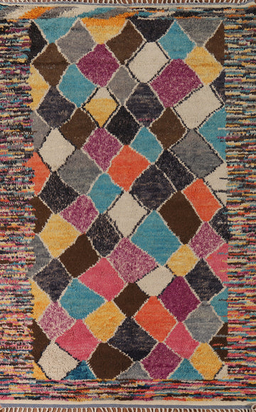 Colorful Plush Moroccan Oriental Area Rug 7x11