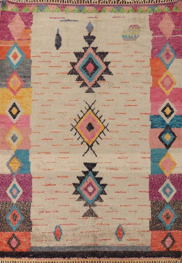 Geometric Plush Moroccan Oriental Area Rug 8x11
