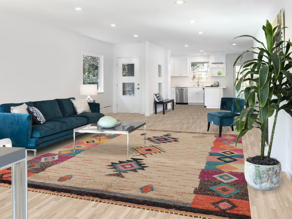 Geometric Plush Moroccan Oriental Area Rug 8x11
