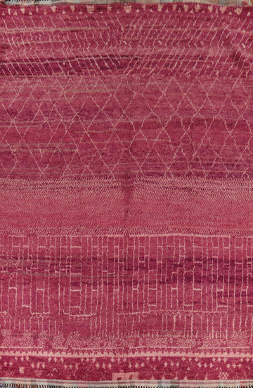 Handmade Plush Trellis Moroccan Large Rug 10x15