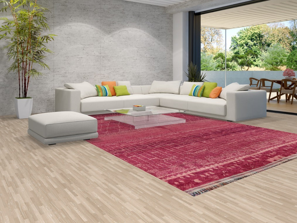 Handmade Plush Trellis Moroccan Large Rug 10x15