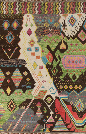 Handmade Plush Moroccan Oriental Area Rug 9x13