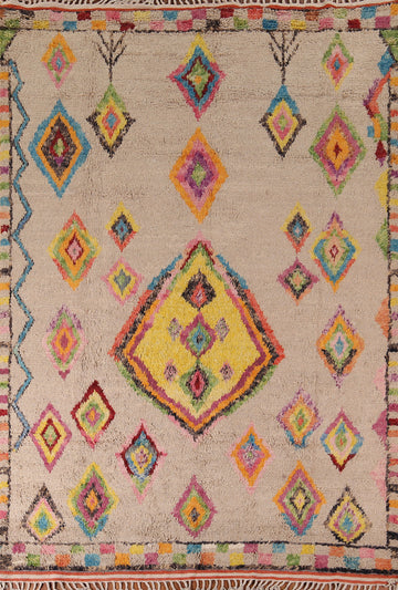 Geometric Plush Moroccan Oriental Area Rug 7x11