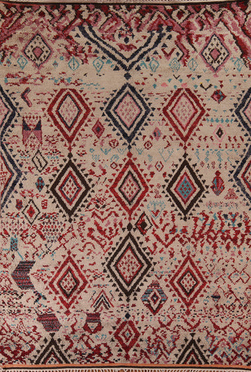 All-Over Geometric Moroccan Area Rug 9x13