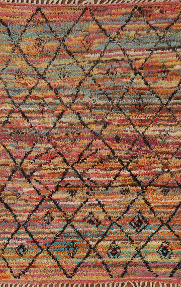 Trellis Plush Moroccan Oriental Rug 4x7