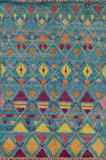 All-Over Trellis Plush Moroccan Area Rug 7x10