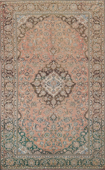Traditional Mashad Persian Area Rug 6x10