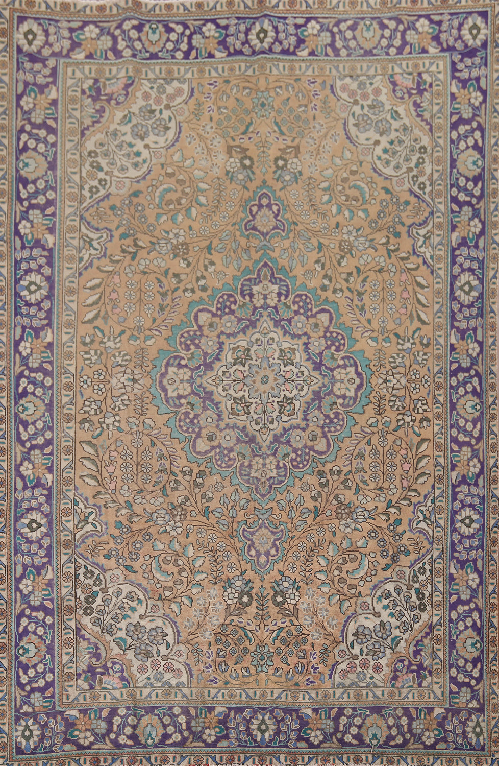 Vintage Wool Tabriz Persian Area Rug 7x10