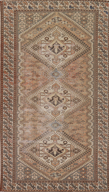 Distressed Wool Bakhtiari Persian Living Room Rug 5x10