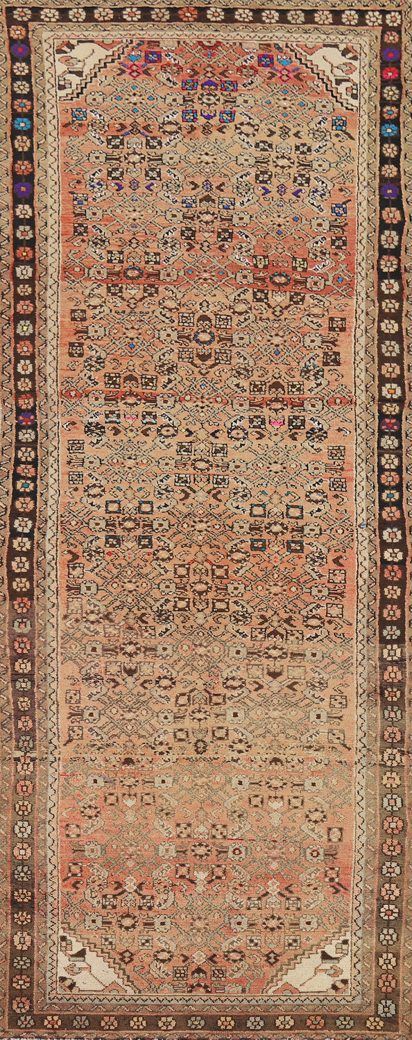 Geometric Hamedan Persian Runner Rug 3x10
