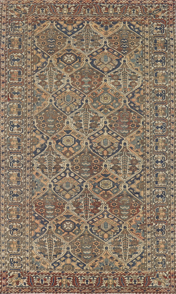 All-Over Bakhtiari Persian Living Room Rug 5x10