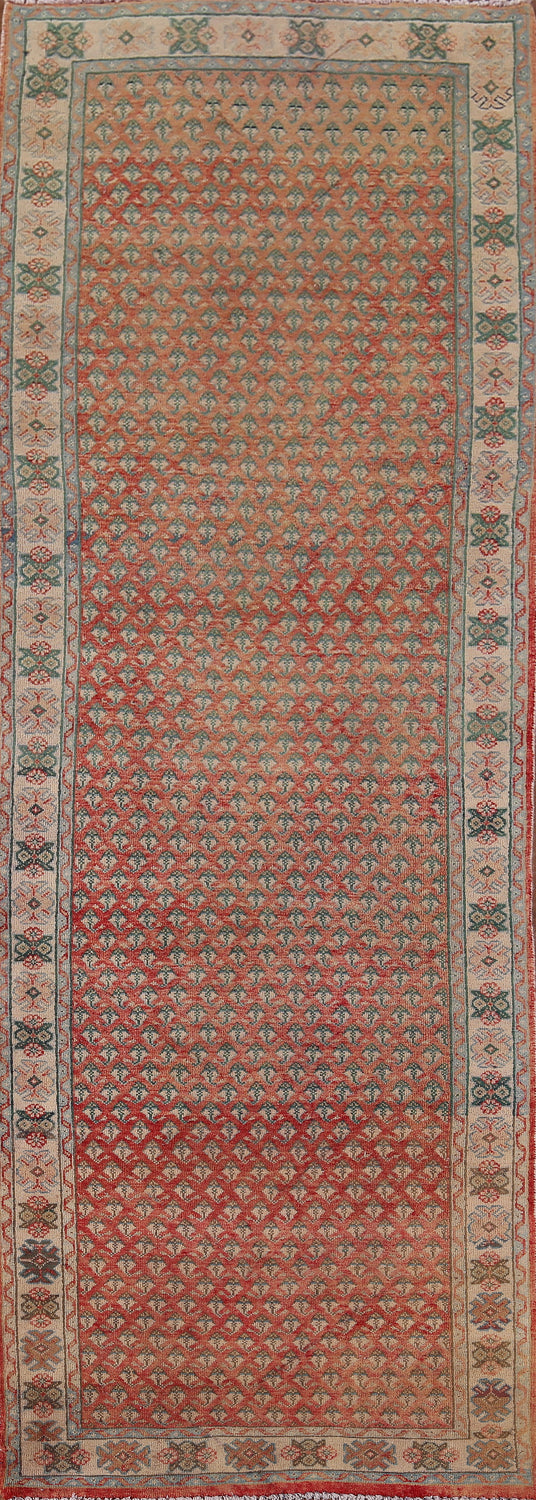 Geometric Wool Botemir Persian Runner Rug 4x11