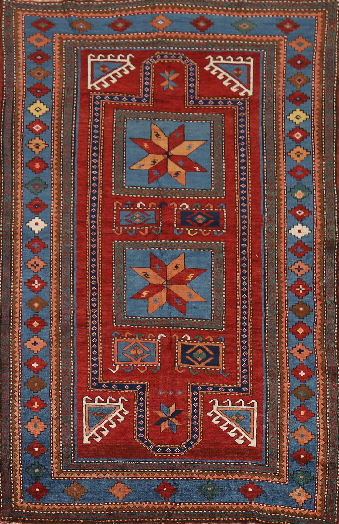 Vegetable Dye Shirvan Oriental Accent Rug 4x7