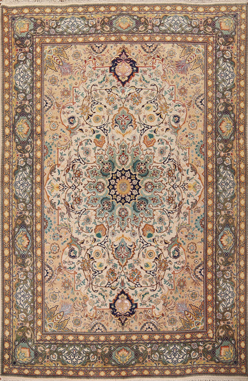 Handmade Wool Tabriz Persian Area Rug 6x9