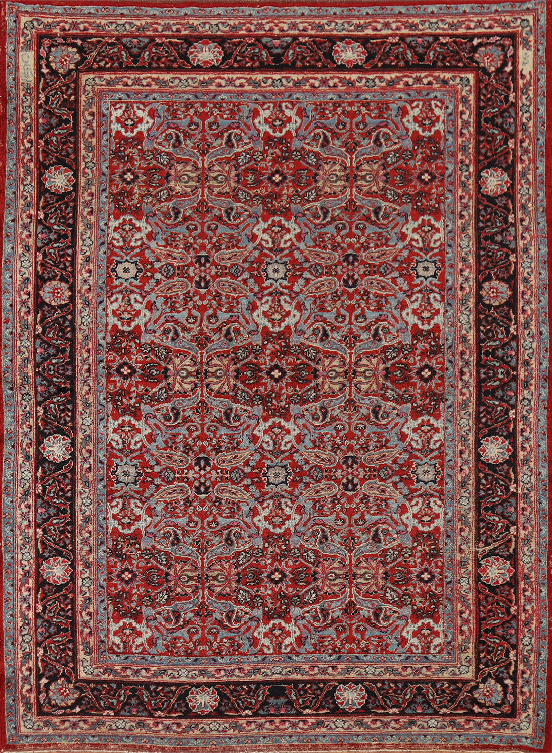 Antique Vegetable Dye Senneh Persian Accent Rug 3x5