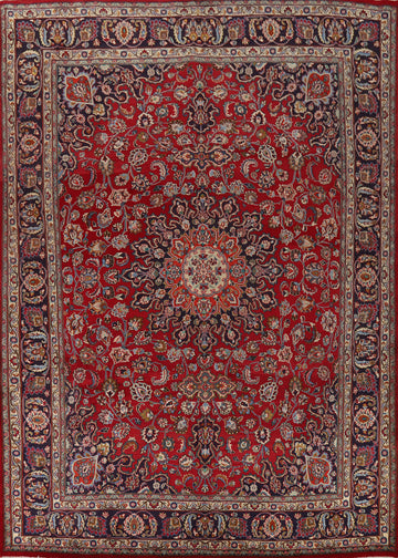 Floral Red Mashad Persian Area Rug 10x13