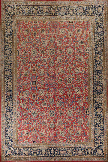 Vegetable Dye Floral Kerman Persian Large Rug 10x14