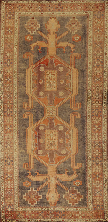 Tribal Wool Ardebil Persian Runner Rug 4x11