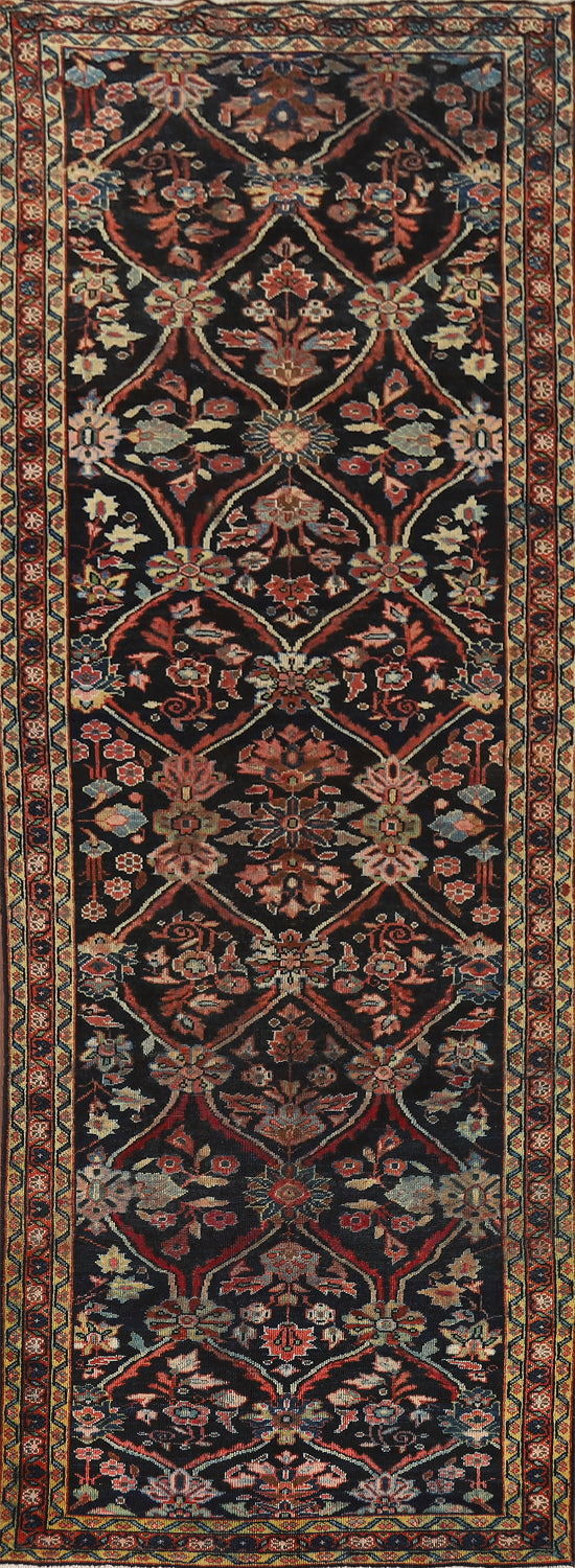 Antique Floral Mahal Persian Runner Rug 3x12