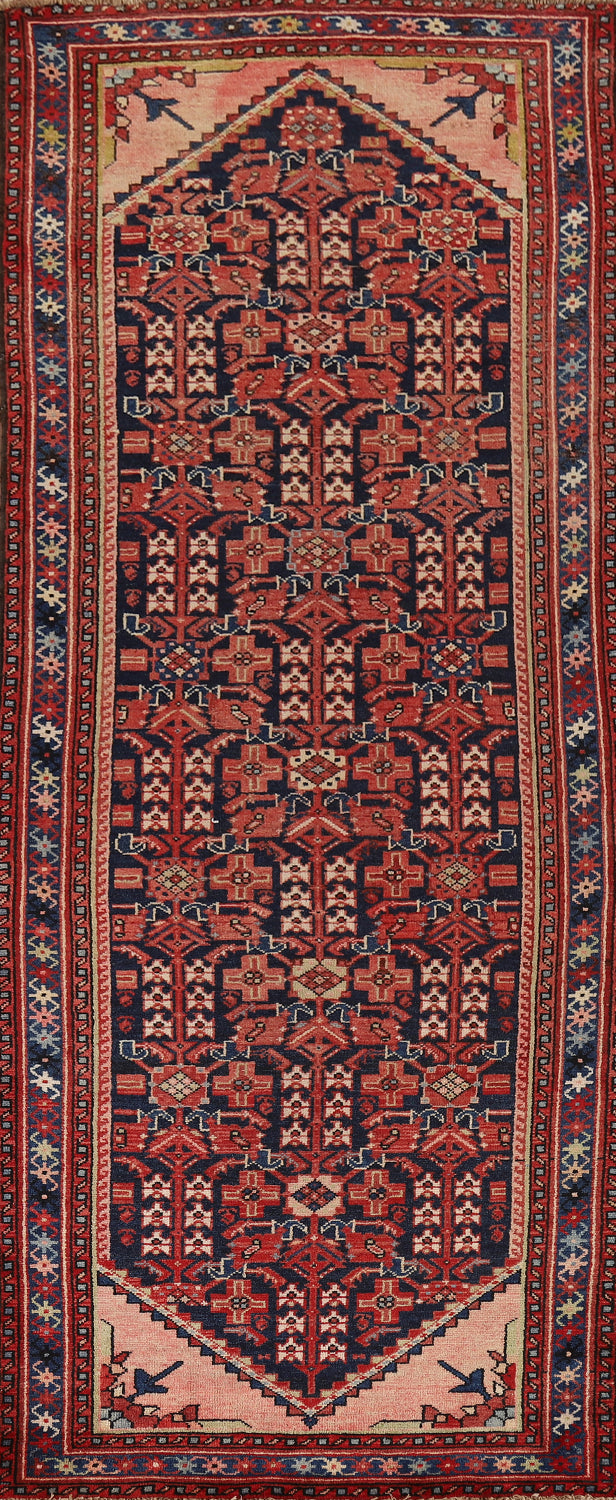Vintage Geometric Malayer Persian Runner Rug 4x10